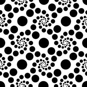 Black and white dotted design