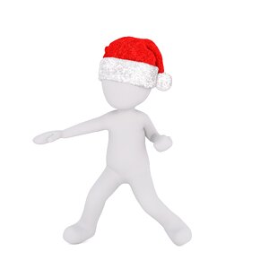 Santa hat 3d model figure
