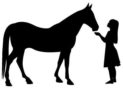 Girl horse human