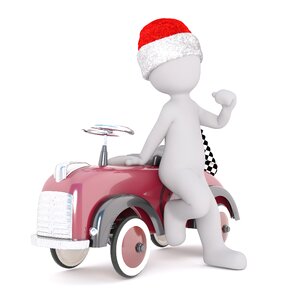Santa hat 3d model figure
