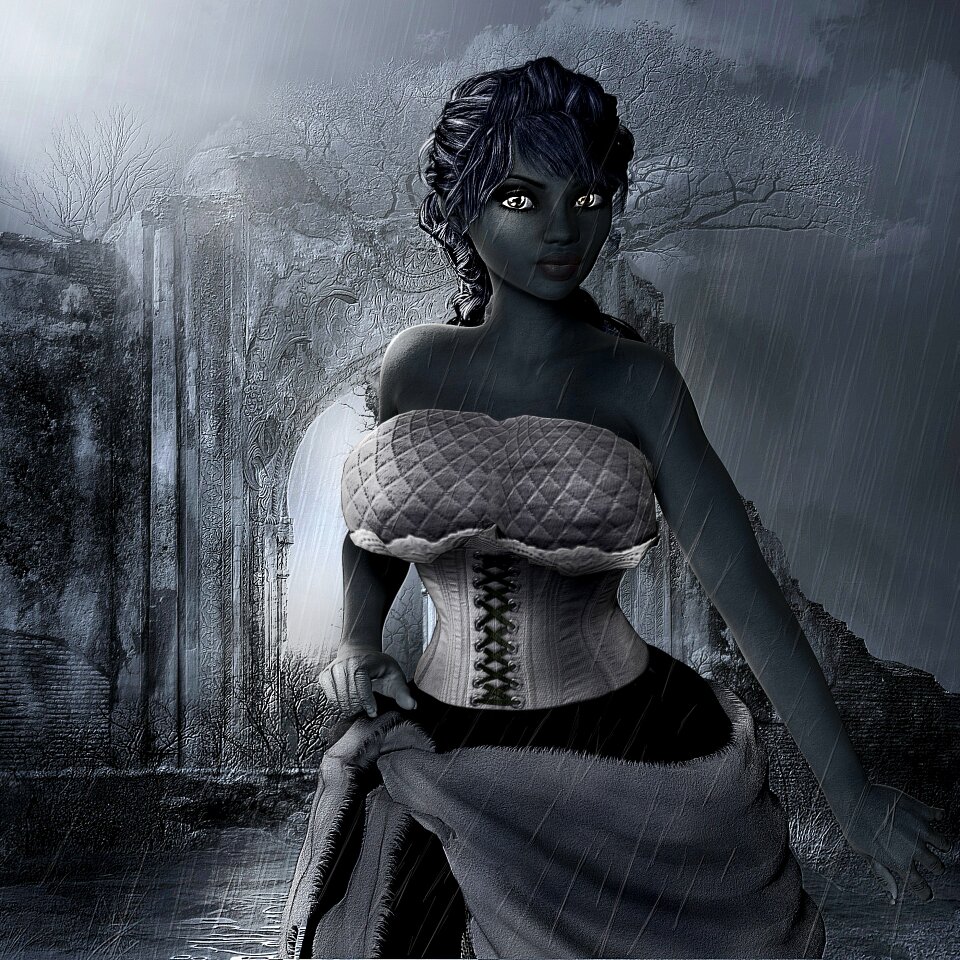 Girl woman dark