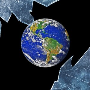 World broken glass develop