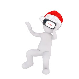Santa hat 3d model virtual reality