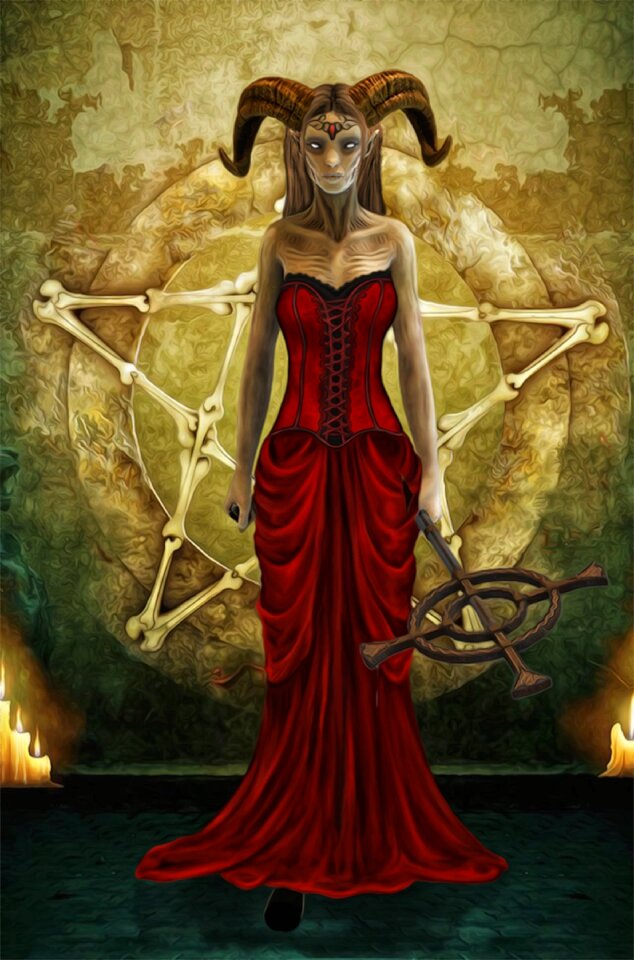 Evil female woman