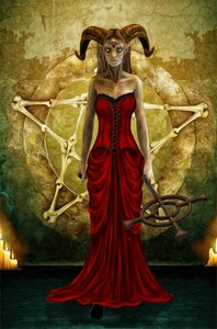 Evil female woman