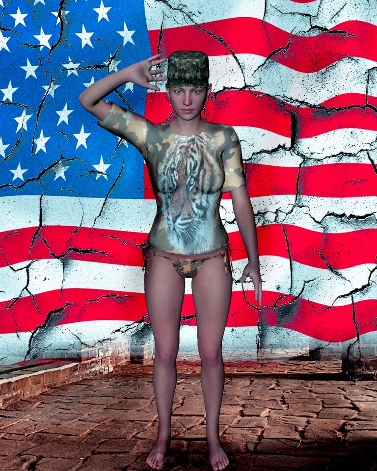 Usa flag cap