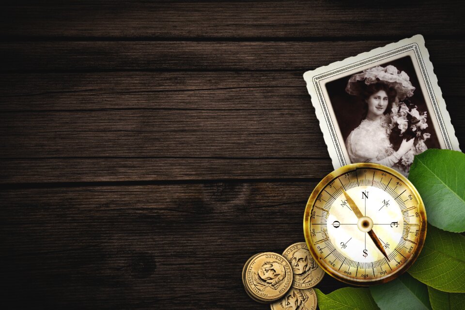 Coin wood background