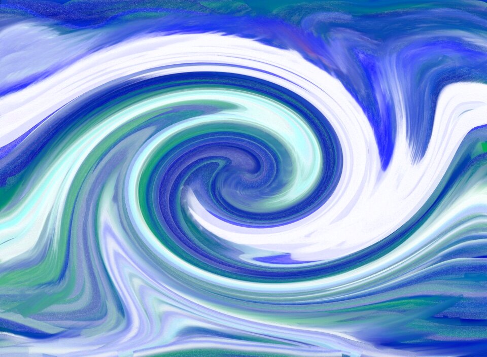 Sea waves swirl