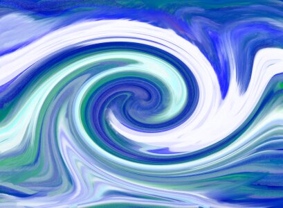 Sea waves swirl