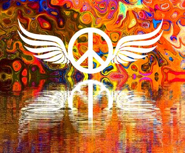Love peace retro hope