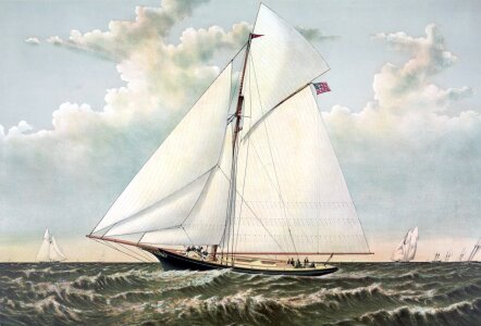 Sea vintage painting