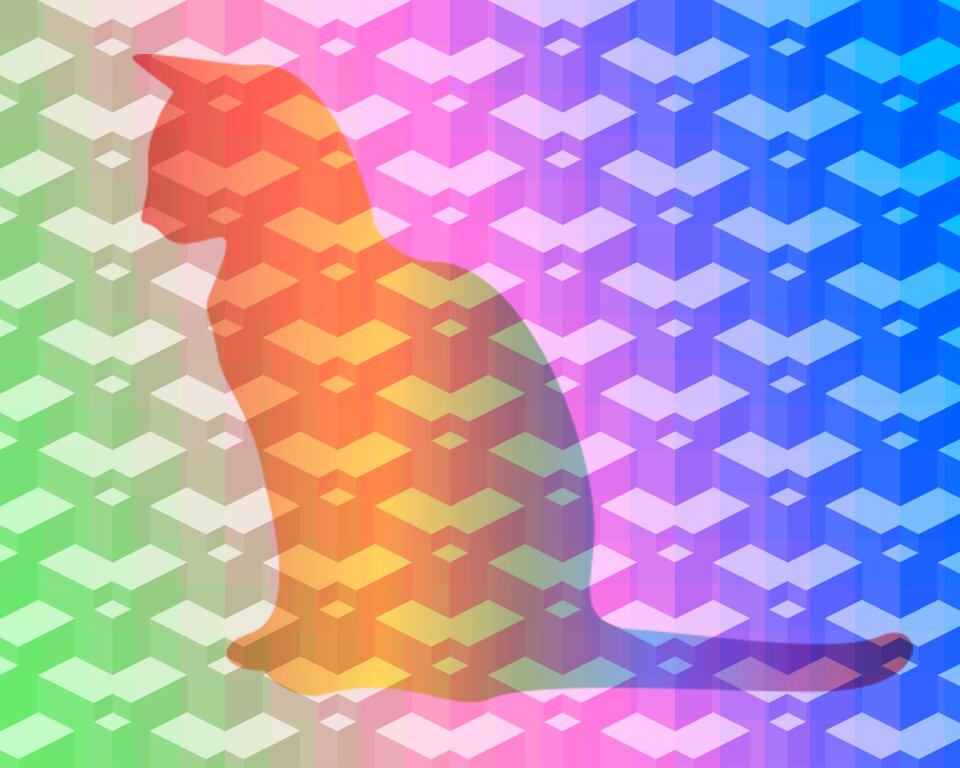 Tessellation kitten feline