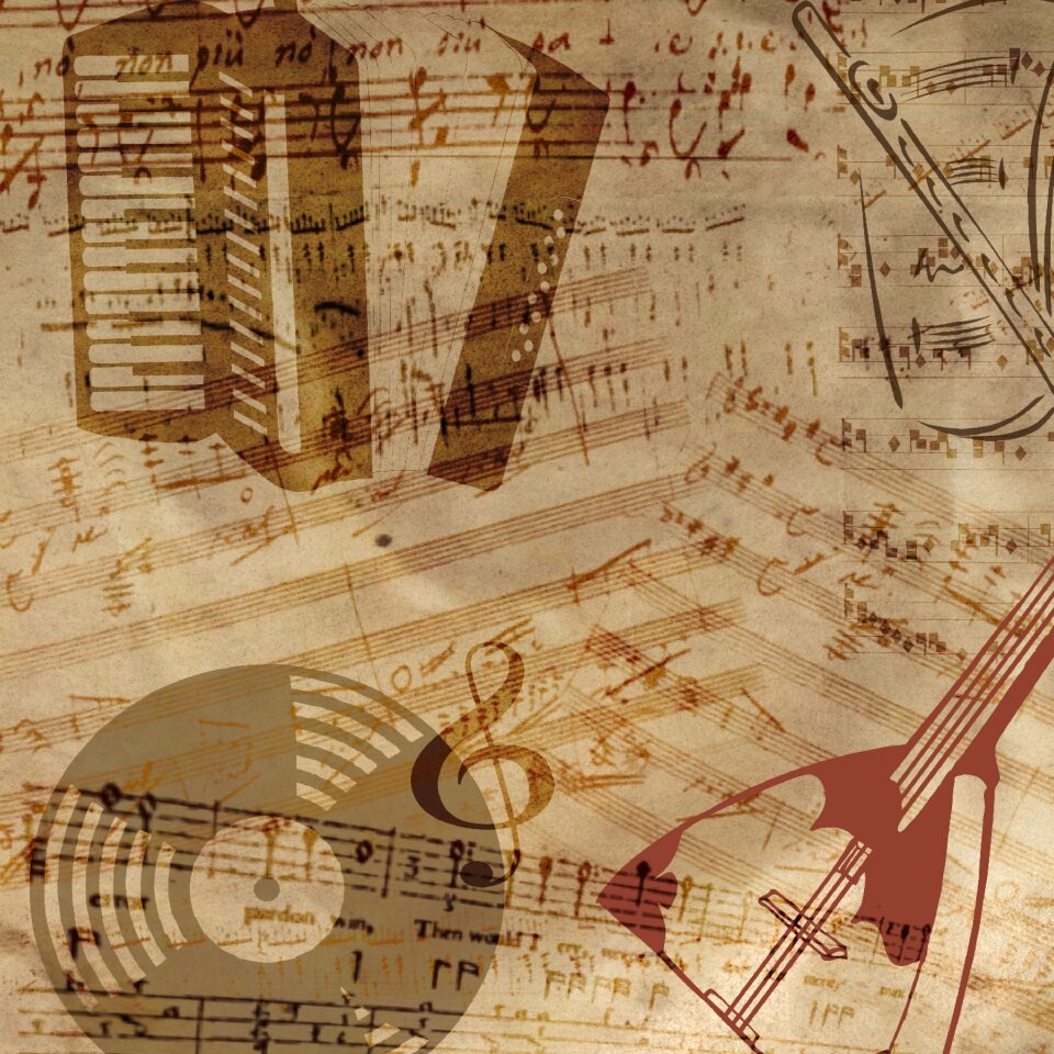 Music scrapbook vintage