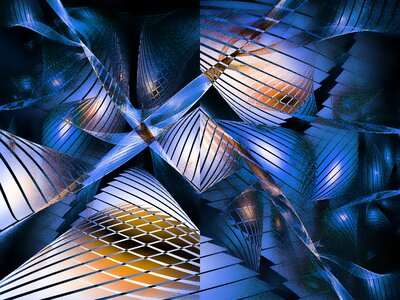 Geometry lines blue