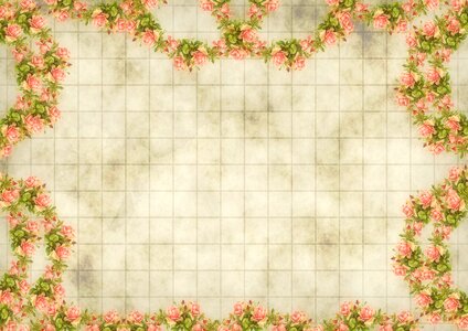 Old paper frame vintage