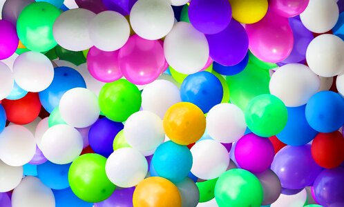 Ballons background greeting card