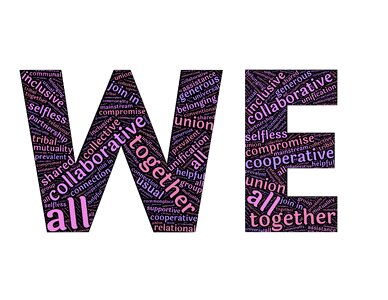 Together cooperate collaborate
