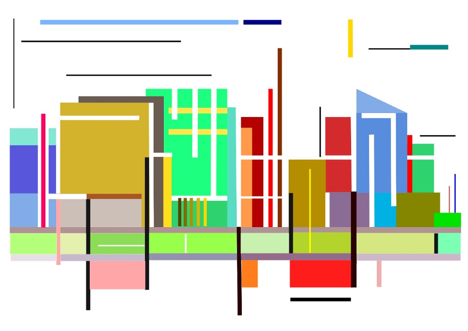 Graphic skyscrapers geometric