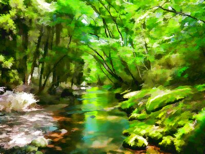 Natural water green