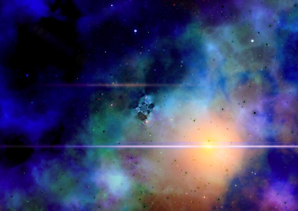 Astronautics space travel starry sky