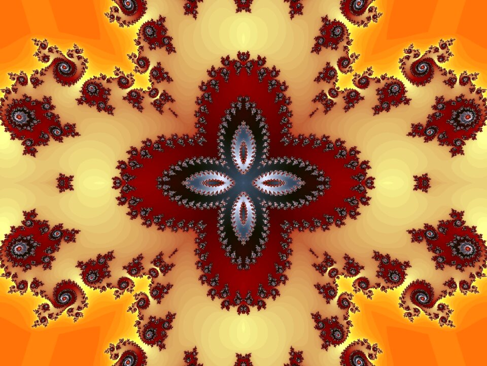 Ornament symmetry flowers