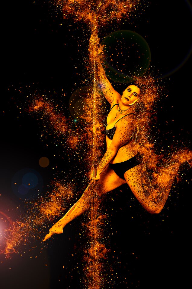 Pole dance beautiful sexy
