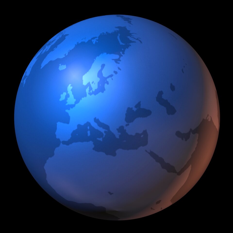 Globe continents continent