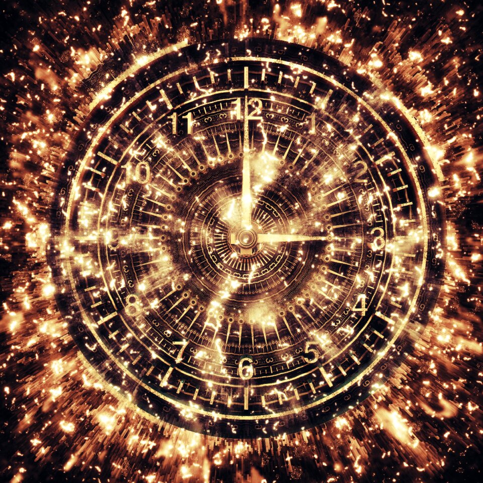 Science fiction symbol brown time