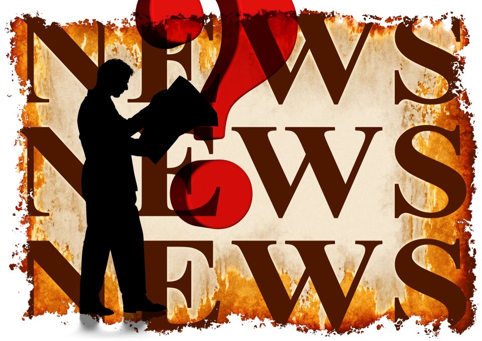 Silhouette newspaper read