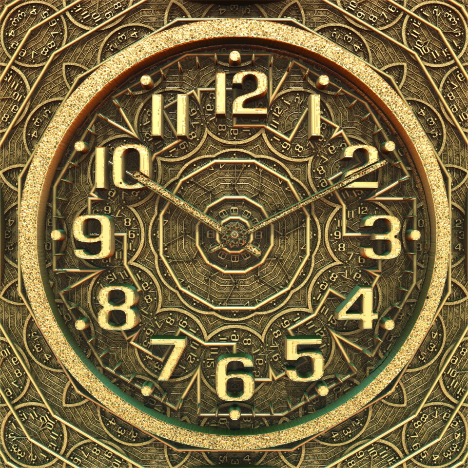 Timepiece antique brown time