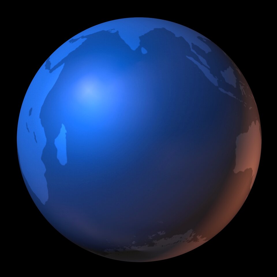 Globe continents continent