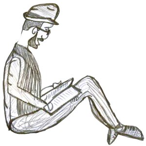 Newspaper book reading