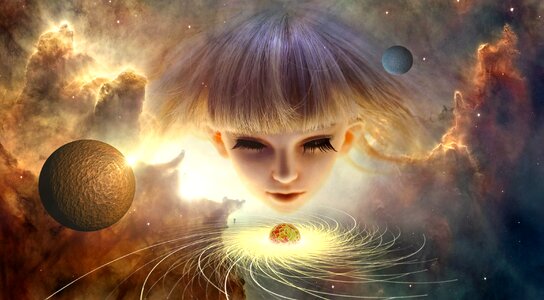 Planet science fiction cosmos