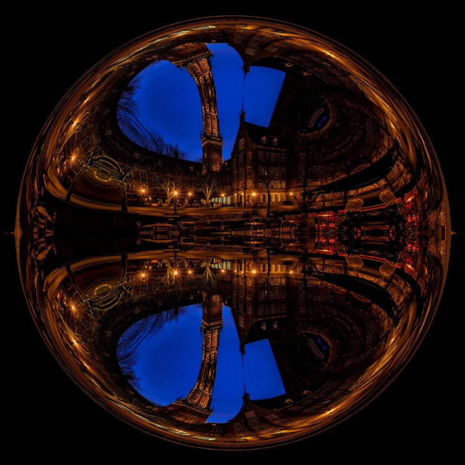 Photo effect ball round