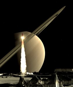 Saturn's rings cassinische division moon