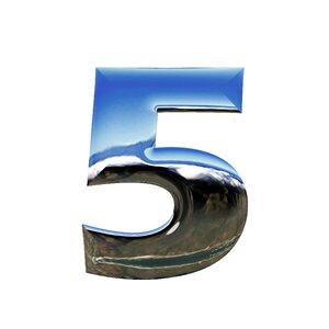 Digit five Free illustrations