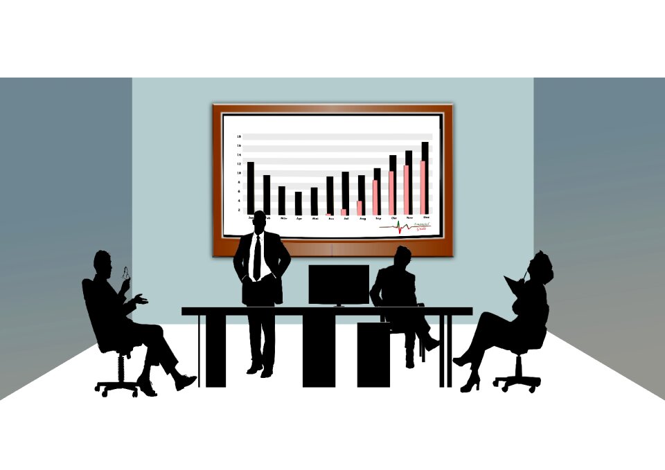 Office silhouettes desk