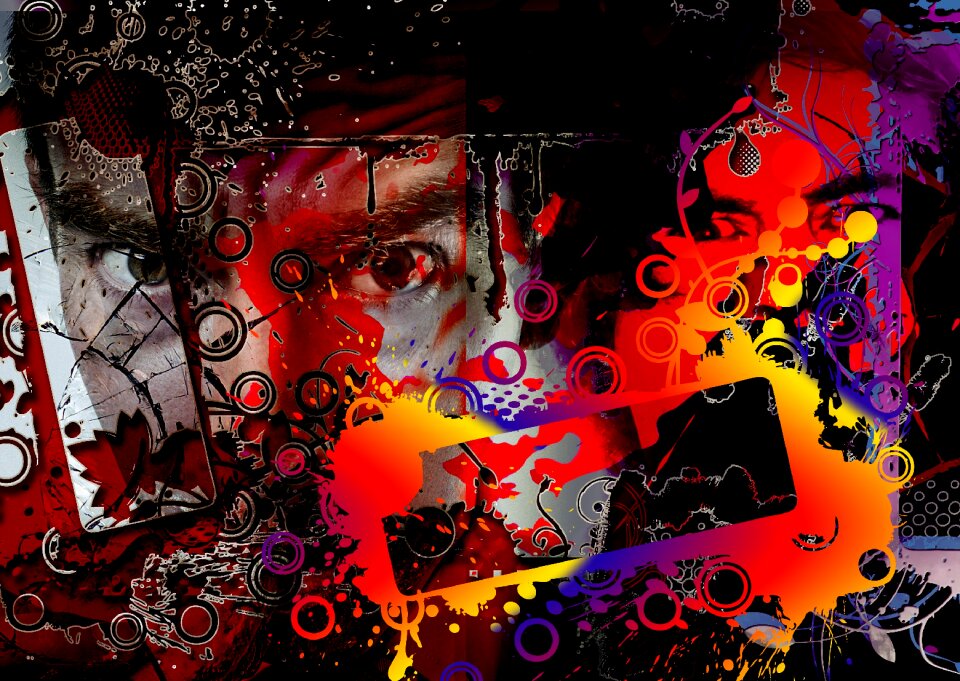 Man face horror