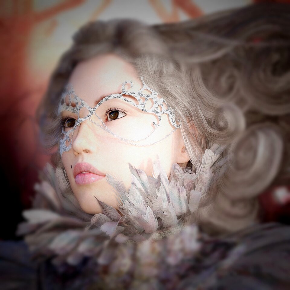 Portrait feather jewellery