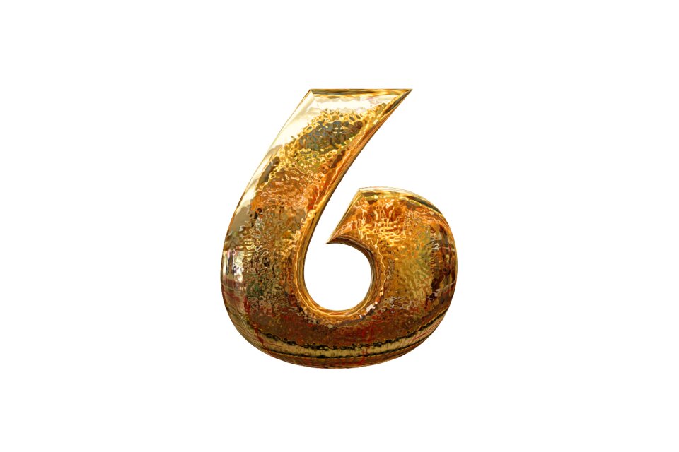 6 golden glass