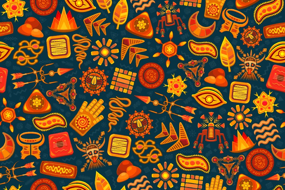 Tribal earthy shapes