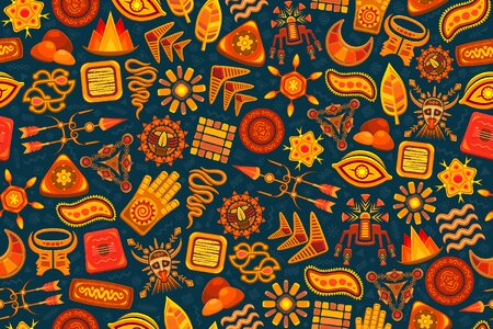 Tribal earthy shapes