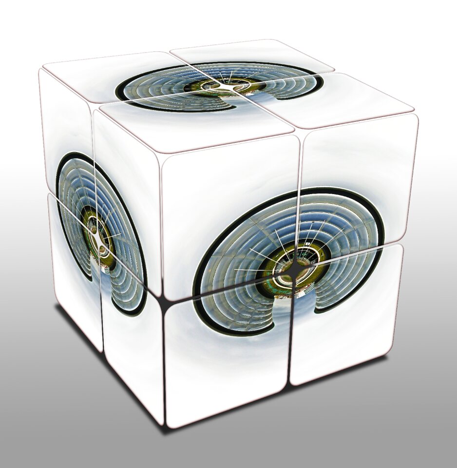 Abstract box white
