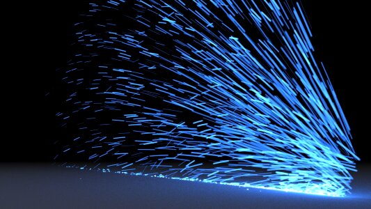 Neon render blue neon
