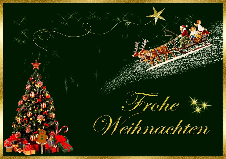 Green gold fir tree