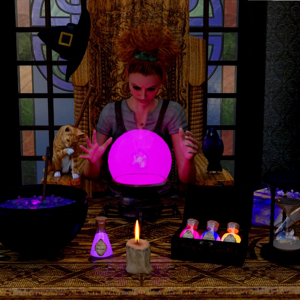 The witch witch hat mystical