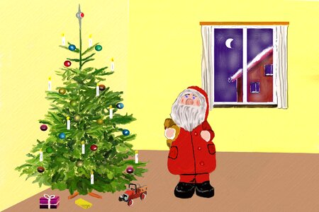Christmas eve christmas present Free illustrations