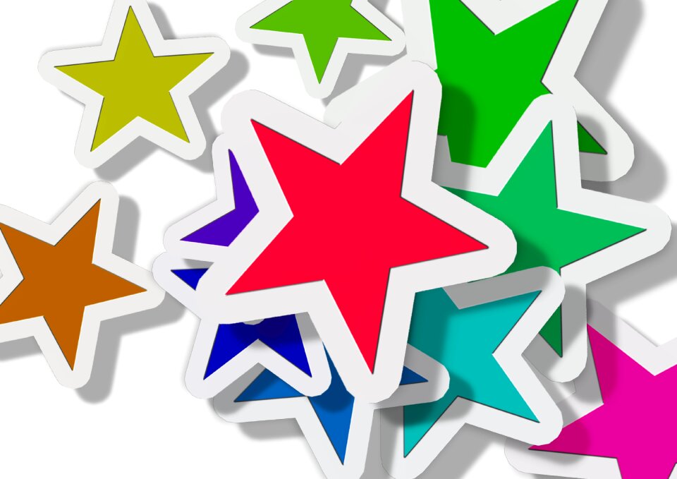 Rating colorful background