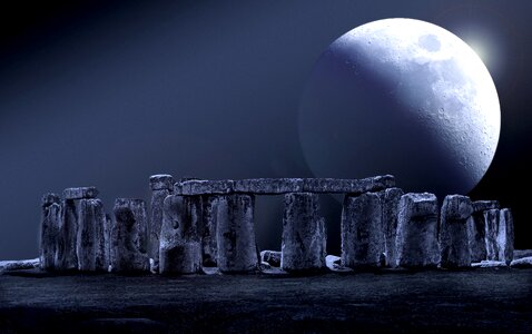 Stone circle night sky mysticism