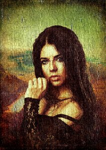 Girl art composing